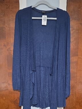 NWT SIZE 3 Torrid Navy Blue Mix-Stitch Long Cardigan